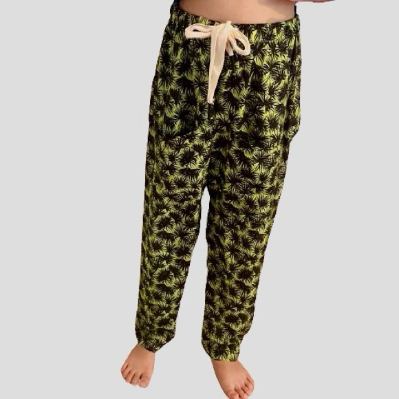 Sandrine Rose x Free People Havana Palm Tree Pants Green/Black - Picture 2 of 4